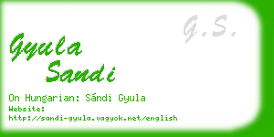 gyula sandi business card